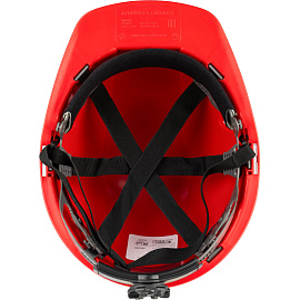 Каска защитная TOPFORT Стандарт 203 красная с храповым механизмом