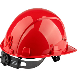 Каска защитная TOPFORT Стандарт 203 красная с храповым механизмом