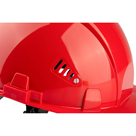 Каска защитная TOPFORT Стандарт 203 красная с храповым механизмом