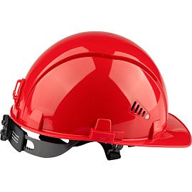 Каска защитная TOPFORT Стандарт 203 красная с храповым механизмом