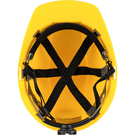 Каска защитная TOPFORT Стандарт 204 желтая с храповым механизмом