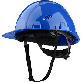Каска защитная TOPFORT Стандарт 206 синяя с храповым механизмом