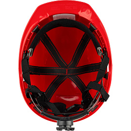 Каска защитная TOPFORT Универсал 303 красная с храповым механизмом