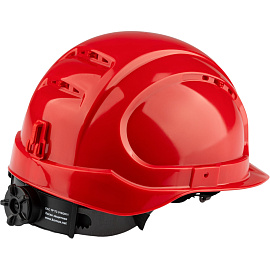 Каска защитная TOPFORT Универсал 303 красная с храповым механизмом