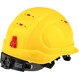 Каска защитная TOPFORT Универсал 304 желтая с храповым механизмом