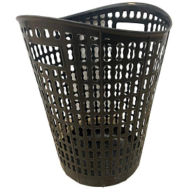 Корзина для мусора с ручками 12.5 л пластик черная (35x19x19 см)