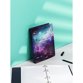 Ежедневник недатированный Attache Galaxy картон А5 136 листов с рисунком