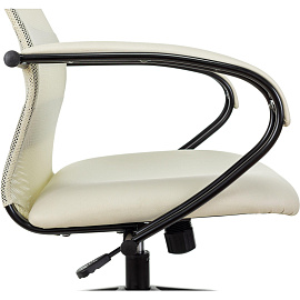 Кресло для руководителя Easy Chair 655 TPU бежевое (экокожа/сетка, пластик)