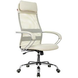Кресло для руководителя Easy Chair 655 SL бежевое (сетка/экокожа, металл)