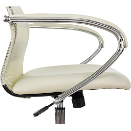 Кресло для руководителя Easy Chair 655 SL бежевое (экокожа/сетка, металл)