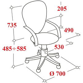 Кресло для руководителя Easy Chair 655 SL бежевое (экокожа/сетка, металл)