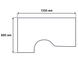 Стол эргономичный Easy to lead Easy Оптима левый (ольха, 1350х880х740 мм)