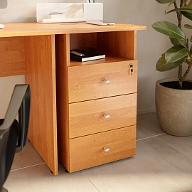 Тумба приставная Easy to lead Easy Оптима LT с замком (ольха, 400х590х740 мм, 3 ящика)