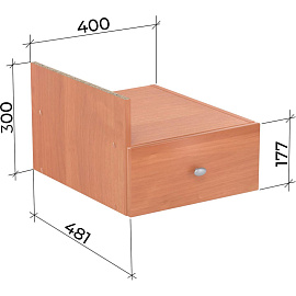 Тумба подвесная Easy to lead Easy Оптима LT (ольха, 400x481x300 мм, 1 ящик)