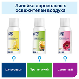 Баллон сменный для автоматического освежителя Торк (Tork) Цитрусовый 75 мл (236150)