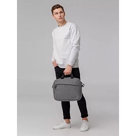 Сумка для документов и ноутбука Burst The First серая из полиэстера (6836.10)