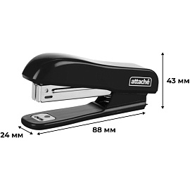 Степлер Attache Compact до 15 листов черный (скобы № 10, с антистеплером)