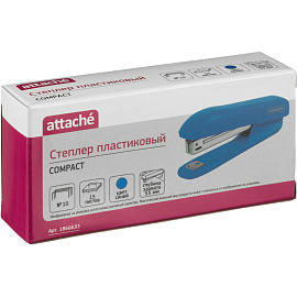Степлер Attache Compact до 15 листов синий (скобы № 10, с антистеплером)
