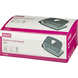 Дырокол Attache Smart до 15 листов серый c линейкой фото Дырокол Attache Smart до 15 листов серый c линейкой