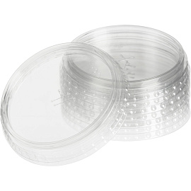 Крышка для стакана Стиролпласт 95 мм пластиковая прозрачная с отверстием 1000 штук в упаковке
