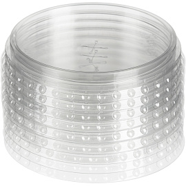 Крышка для стакана Стиролпласт 95 мм пластиковая прозрачная с отверстием 1000 штук в упаковке