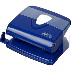 Дырокол Attache Symbol до 30 листов синий с линейкой фото Дырокол Attache Symbol до 30 листов синий с линейкой