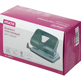 Дырокол Attache Smart до 25 листов серый с линейкой фото Дырокол Attache Smart до 25 листов серый с линейкой