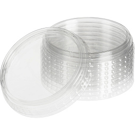 Крышка для стакана Стиролпласт 95 мм пластиковая прозрачная 1000 штук в упаковке