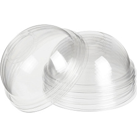 Крышка для стакана Стиролпласт 95 мм пластиковая прозрачная купольная 1000 штук в упаковке