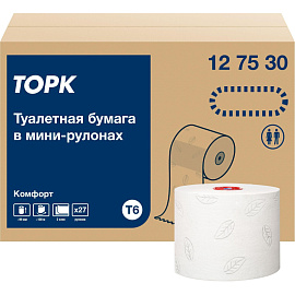 Бумага туалетная рулонная Торк (Tork) Mid-size Advanced T6 2-слойная белая 27 рулонов по 100 метров (127530) фото Бумага туалетная рулонная Торк (Tork) Mid-size Advanced T6 2-слойная белая 27 рулонов по 100 метров (127530)