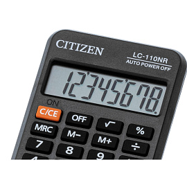 Калькулятор карманный Citizen LC-110NR 8-разрядный черный 88x58x11 мм