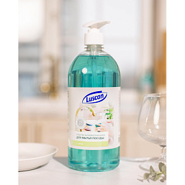 Средство для мытья посуды Luscan гель 1 л с дозатором
