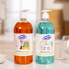 Средство для мытья посуды Luscan гель 1 л с дозатором