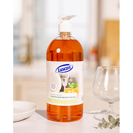 Средство для мытья посуды Luscan Бальзам-апельсин гель 1 л с дозатором