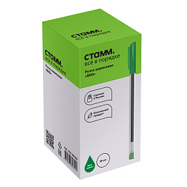 Ручка шариковая СТАММ "800" зеленая, 0,7мм фото Ручка шариковая СТАММ "800" зеленая, 0,7мм