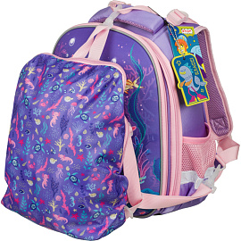 Ранец Комус Класс Аксолотль фиолетовый с двумя отделениями (с наполнителем)