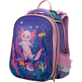 Ранец Комус Класс Аксолотль фиолетовый с двумя отделениями (с наполнителем)