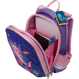 Ранец Комус Класс Аксолотль фиолетовый с двумя отделениями (с наполнителем)