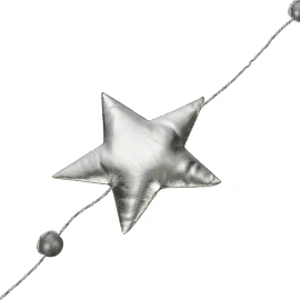 Бусы новогодние  Magic Time Серебристые звезды 170x1.5 см