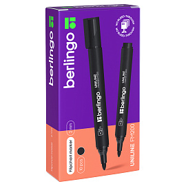 Маркер для флипчартов Berlingo "Uniline FM200" черный, пулевидный, 2мм