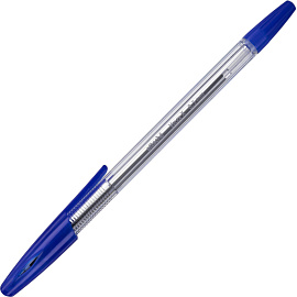 Ручка шариковая неавтоматическая Attache Velex X синяя (толщина линии 0.5 мм, корпус прозрачный)