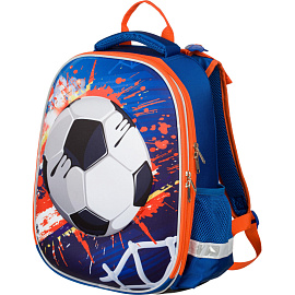 Ранец Комус Класс 3D football синий с двумя отделениями