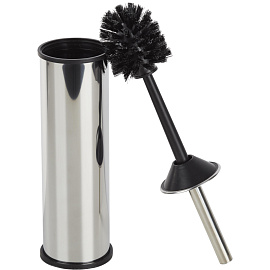 Ершик для унитаза Luscan настенный с подставкой из нержавеющей стали цилиндрический серебристый