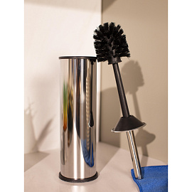 Ершик для унитаза Luscan настенный с подставкой из нержавеющей стали цилиндрический серебристый