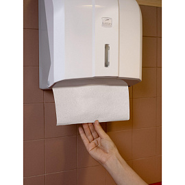 Полотенца бумажные листовые Luscan Professional H3 V-сложение (ZZ) 2-слойные белые 18 пачек по 200 листов