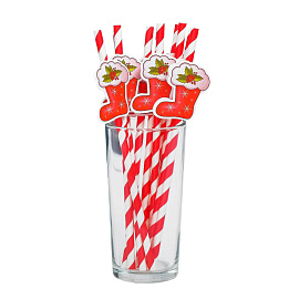 Трубочки для коктейля Страна Карнавалия Носочек (10 штук в упаковке)