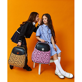 Ранец Комус Класс Leo анатомический бежевый с двумя отделениями