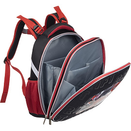 Ранец Комус Класс Basic Urban Moto анатомический черный с двумя отделениями