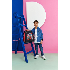 Ранец Комус Класс Basic Urban Moto анатомический черный с двумя отделениями