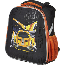 Ранец Комус Класс Basic Urban Car анатомический черный с двумя отделениями